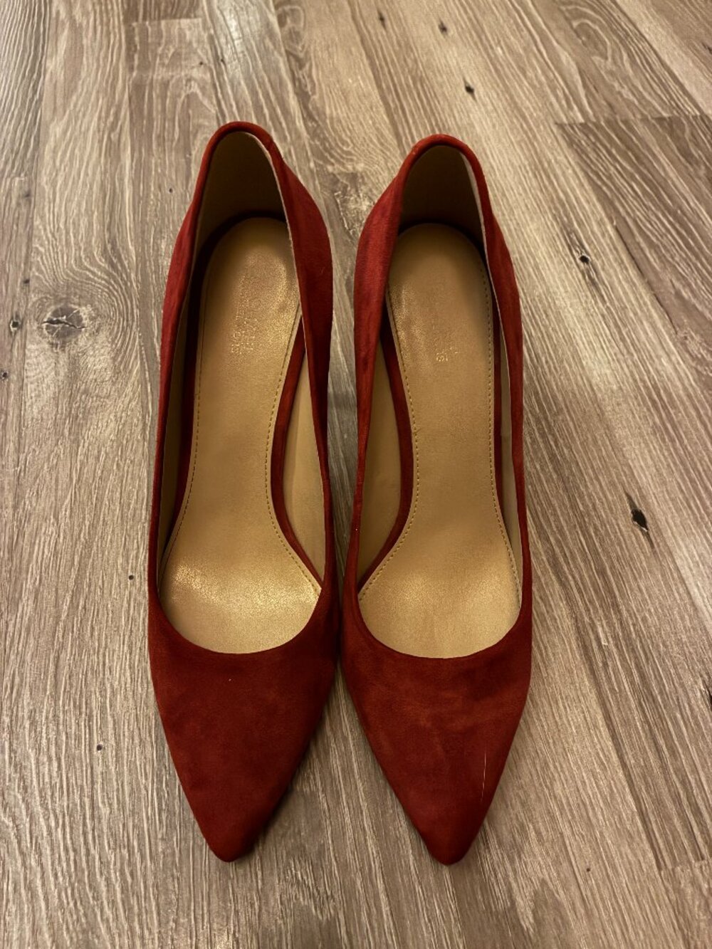 Dark Red Suede Michael Kors Heels